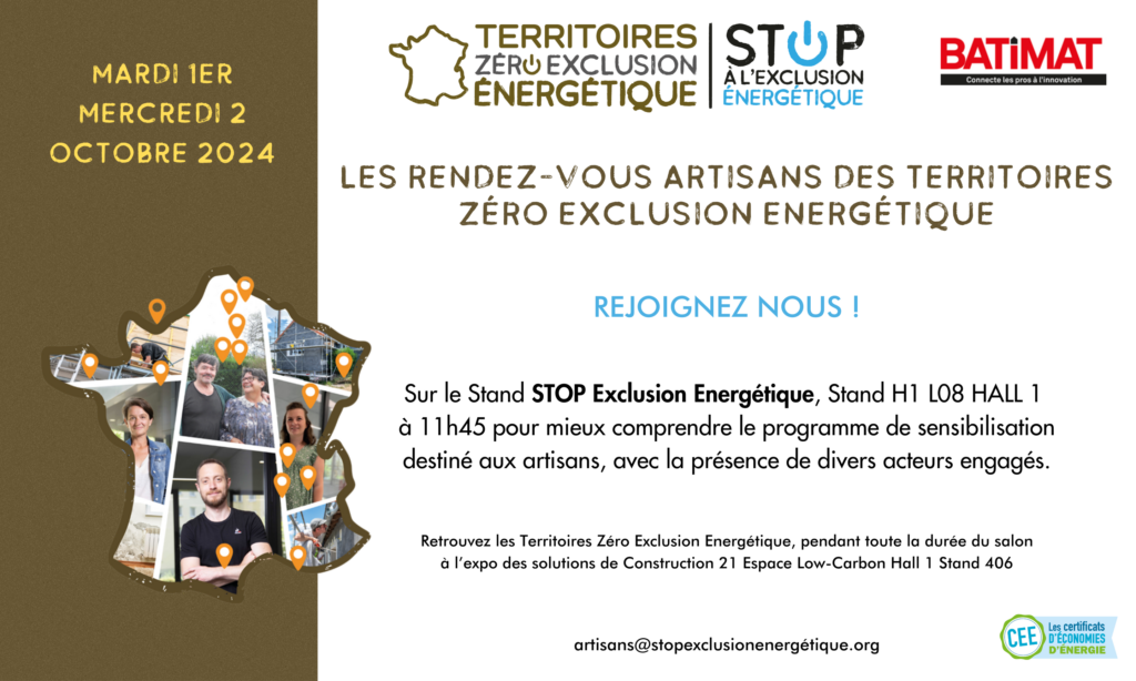 Les Rendez-vous Artisans des Territoires Zéro Exclusion Energétique